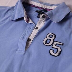 Tommy Hilfiger Womens Slim Fit Polo Shirt Light Blue 85 Patch Size M